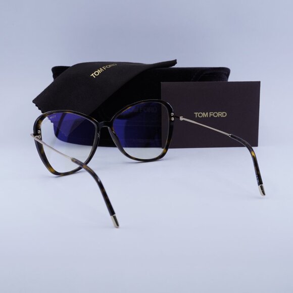 Tom Ford FT5769-B 052 Eyeglasses Dark Havana/Gold 56mm Cat Eye Frame - Picture 8 of 9